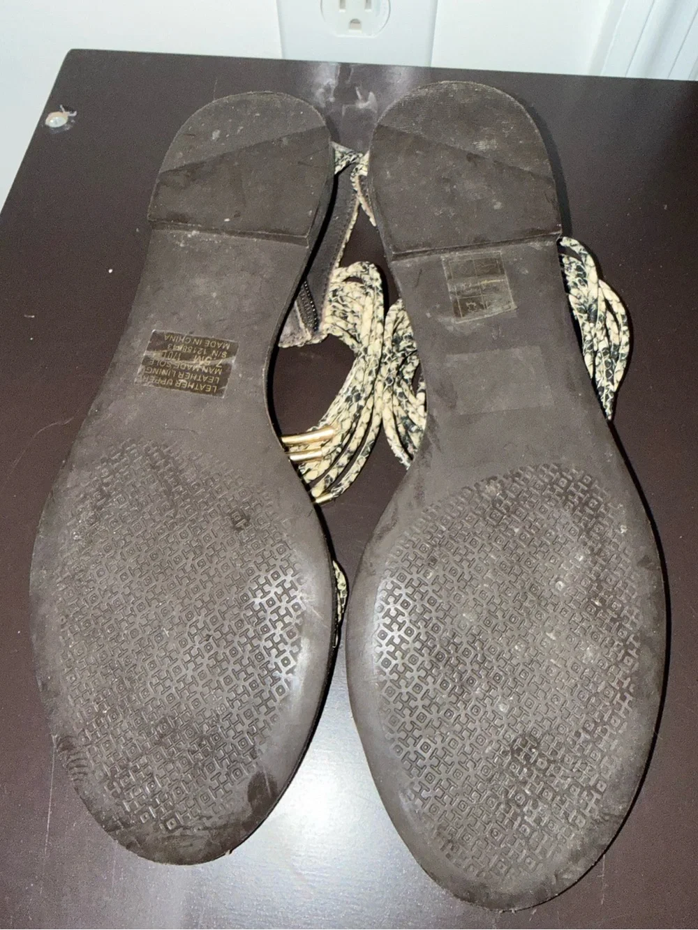 Tory Burch Mignon Ring Snakeskin gladiator sandals 7.5